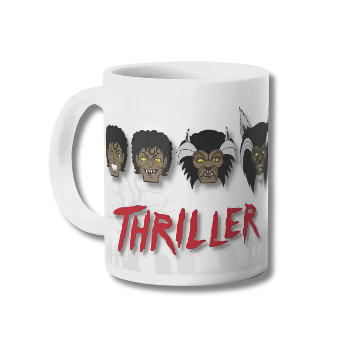 GENERICO - Tazon Michael Jackson Thriller Cartoon Taza Sublimada 325ml