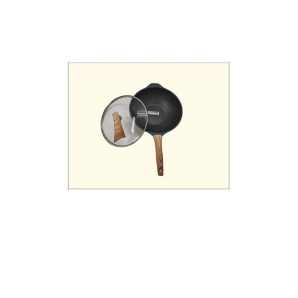 GENERICO - Wok Granite Tapa Con Mango 30cm