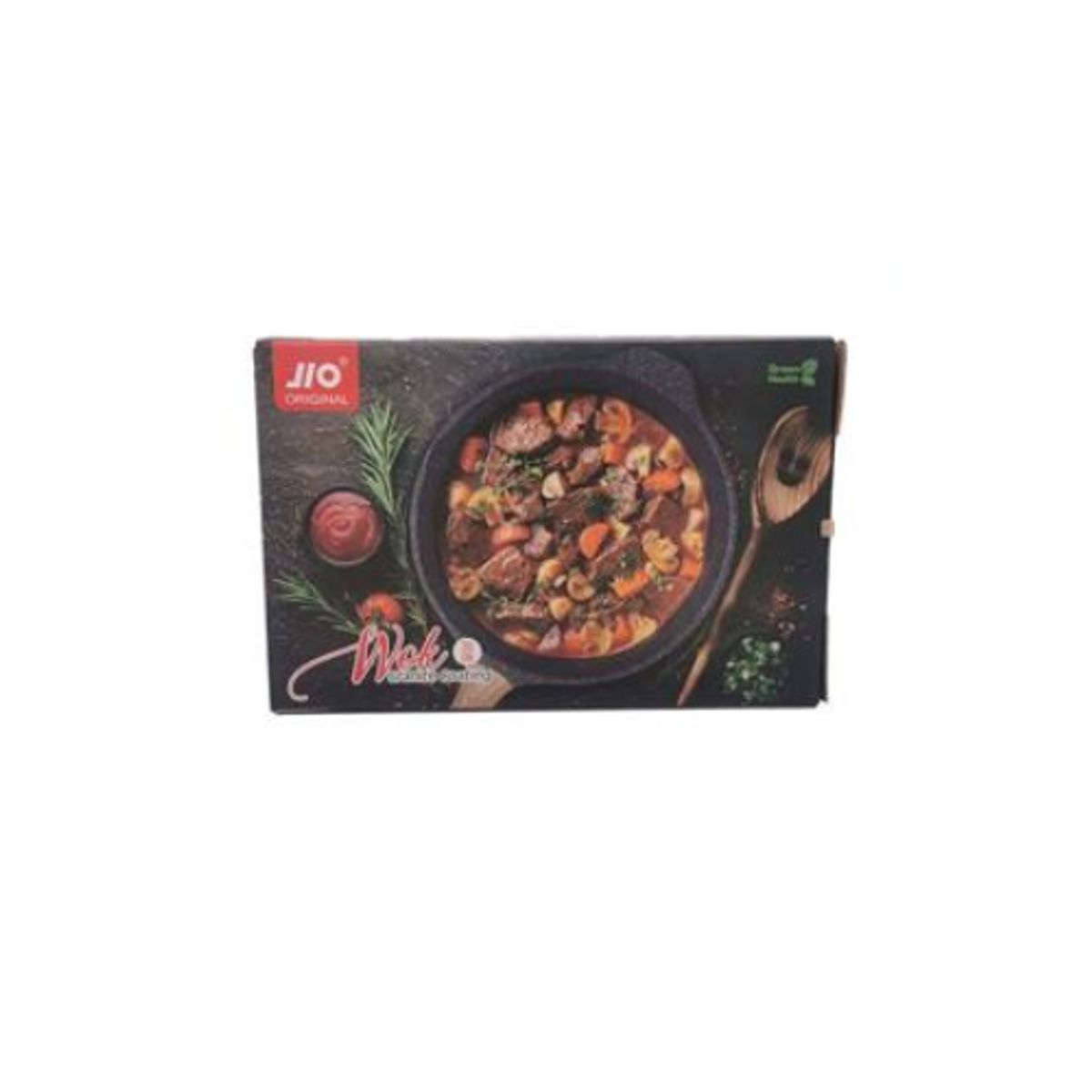 GENERICO - Wok Granite Tapa Con Mango 30cm