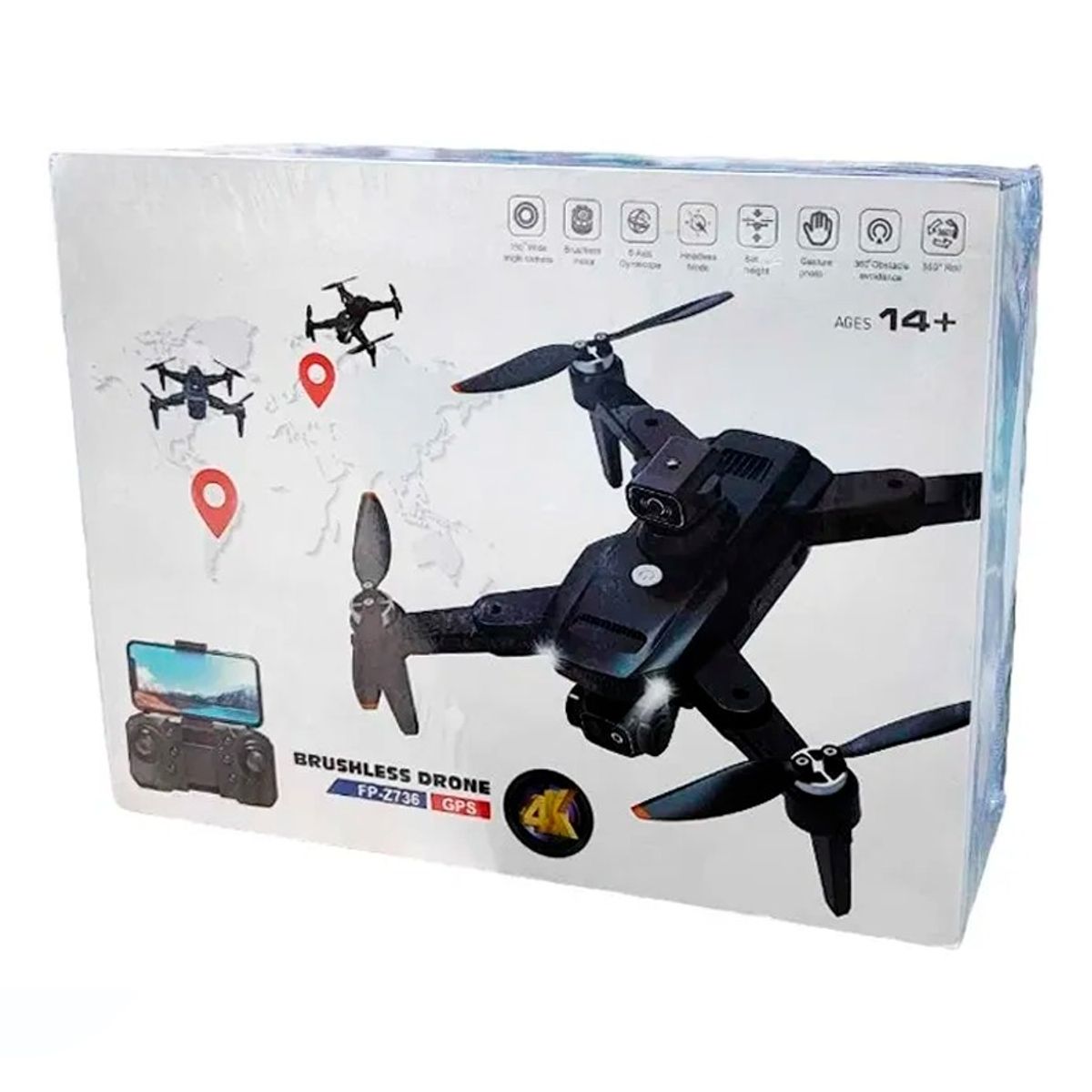 GENERICO - Dron Con Cámara 4K Y Control Remoto 5G GPS
