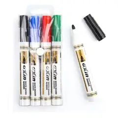 GENERICO - Set 4 Plumones Marcadores De Colores Para Pizarras Blancas