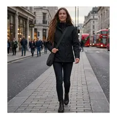 EKOL TACTICA MILITAR - Chaqueta Cortaviento Mujer con Capucha Ajustable y Cuello Alto