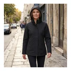 EKOL TACTICA MILITAR - Chaqueta Cortaviento Mujer con Capucha Ajustable y Cuello Alto