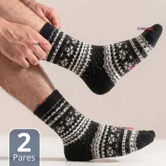 UTILISIMO - Pack 2 Calcetines Toalla Grueso Hombre Surtidos Frío Invierno