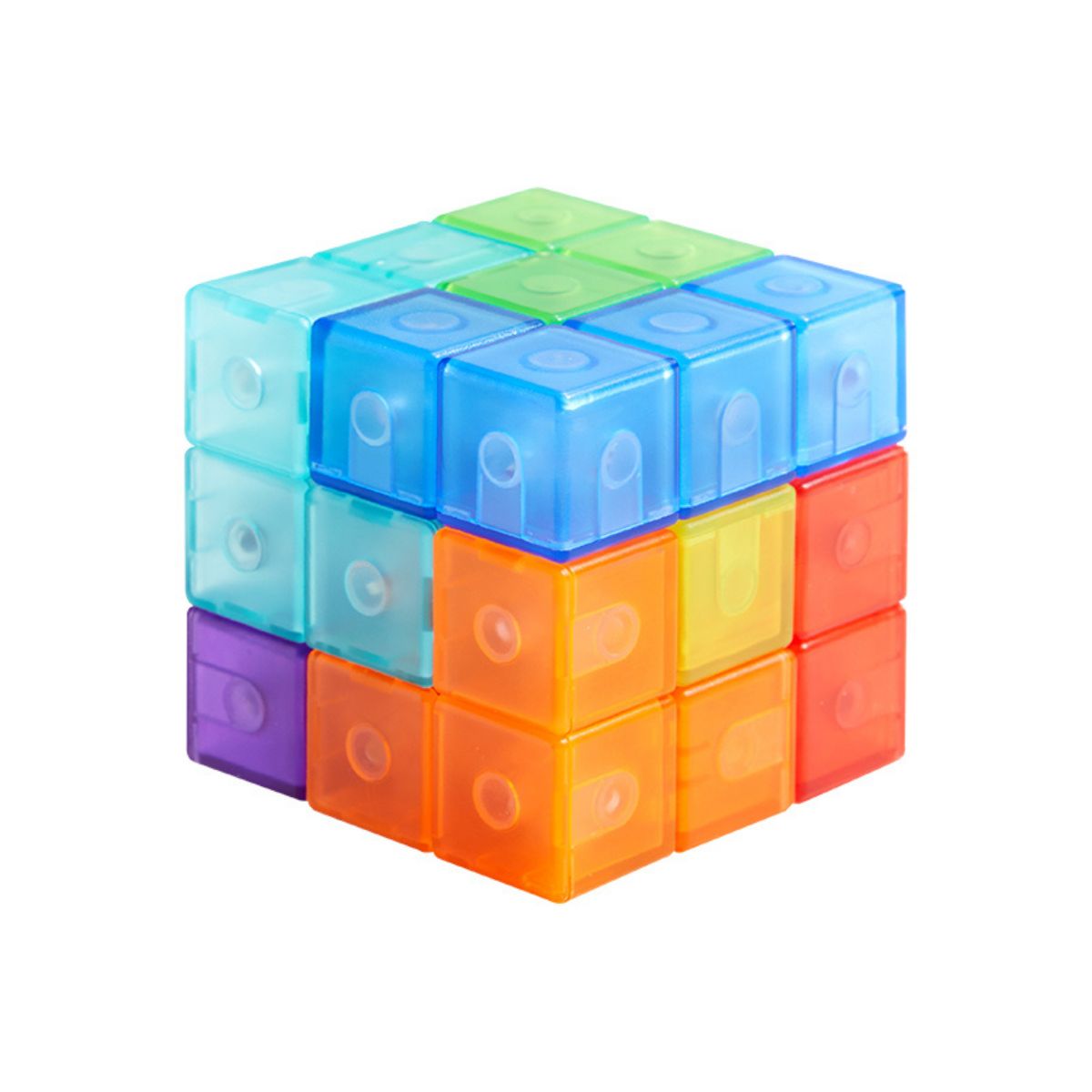 MIDEER - Juego de Lógica Cubo Magnético - Bloques de Construcción y Desafío Mental