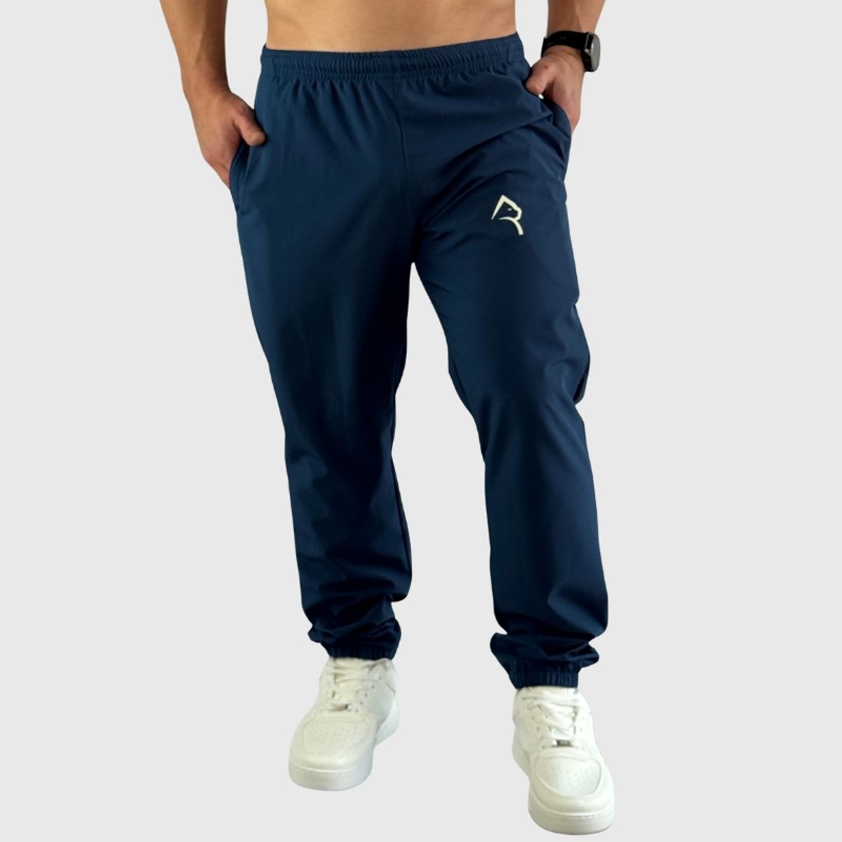 KONKO ACTIVE - Pantalon Jogger Running Pant Zip Azul Hombre Deportivo Konko