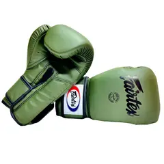 GENERICO - Guantes De Boxeo Muay Thai Fairtex CUERO GENUINO VERDE 12 OZ