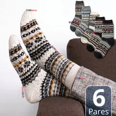 UTILISIMO - Pack 6 Calcetines Toalla Grueso Hombre Surtidos Frío Invierno