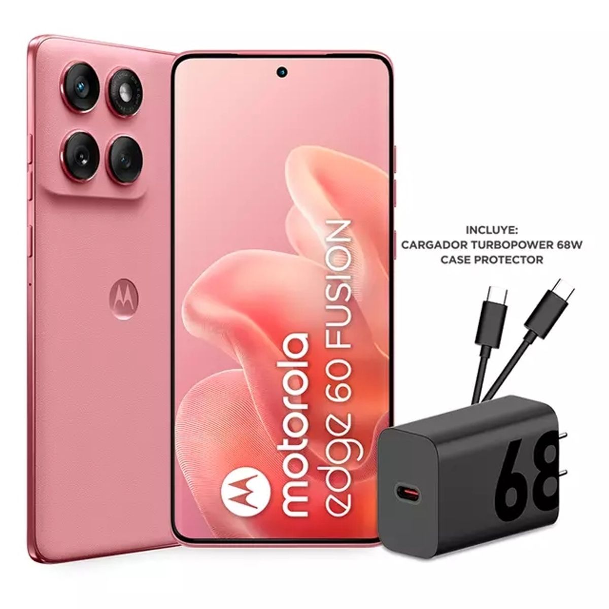 MOTOROLA - Smartphone Motorola Edge 60 Fusion Rosa 256GB 8GB RAM 5G 6.7”