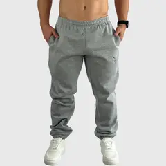 KONKO ACTIVE - Pantalon Buzo Jogger Relax Cotton Gris Hombre Algodón Deportivo Konko