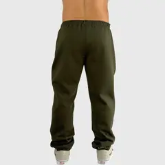 KONKO ACTIVE - Pantalon Buzo Jogger Relax Cotton Verde Militar Hombre Algodón Deportivo Konko