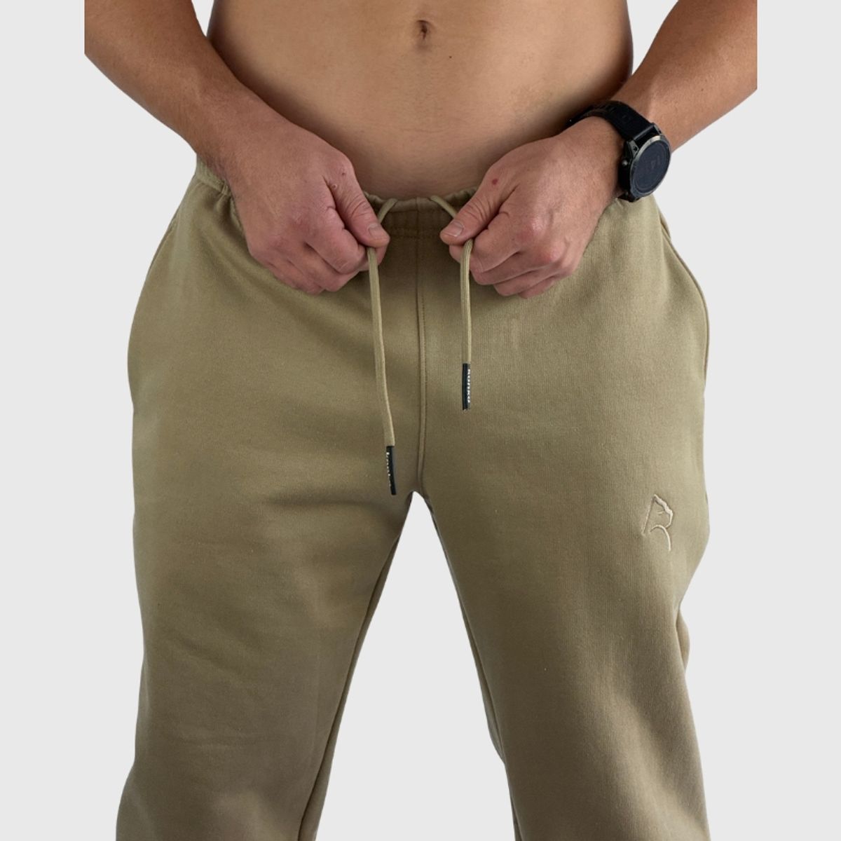 KONKO ACTIVE - Pantalon Buzo Jogger Relax Cotton Beige Hombre Algodón Deportivo Konko