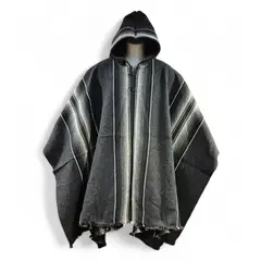 MORLAN - Poncho Ecuatoriano de Lana de Oveja Repelente al agua 100% Lana