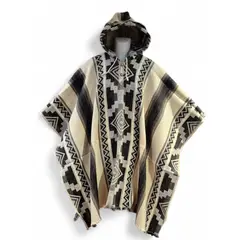 MORLAN - Poncho Ecuatoriano 100% Lana de Oveja Repelente al agua Anzestral