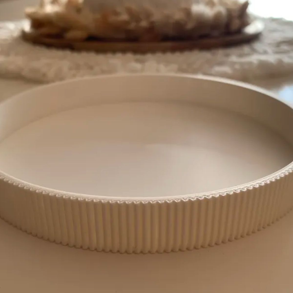 GENERICO - Cuenco decorativo, bandeja, bandeja para velas acanalados