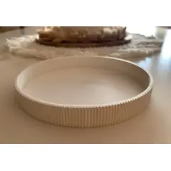 GENERICO - Cuenco decorativo, bandeja, bandeja para velas acanalados