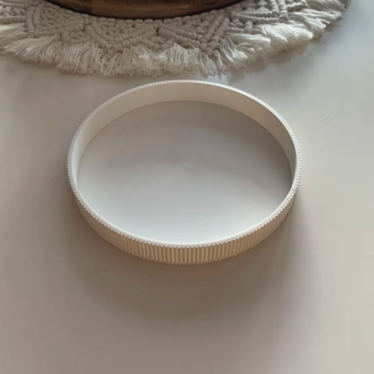GENERICO - Cuenco decorativo, bandeja, bandeja para velas acanalados