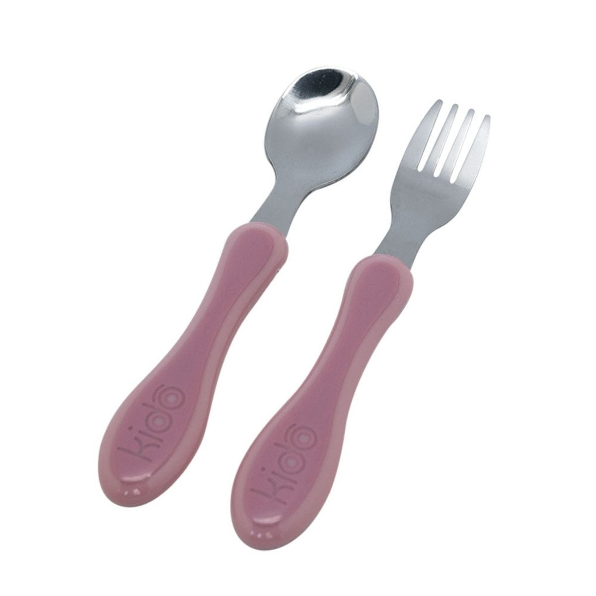 GENERICO - SET CUBIERTOS METALICOS KIDO ROSADO