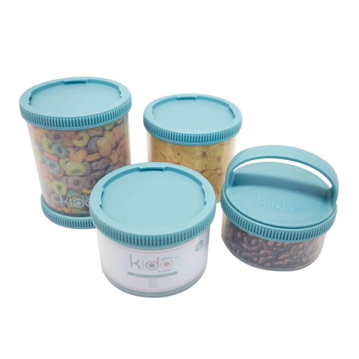 GENERICO - SET 4 HERMÉTICOS SNACK KIDO TODDLER CELESTE