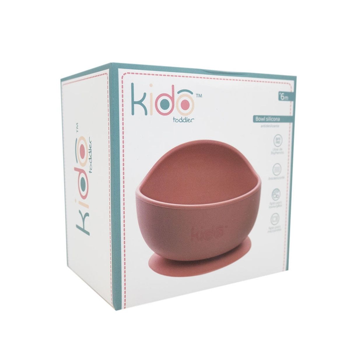 GENERICO - BOWL SILICONA VENTOSA KIDO ROSADO