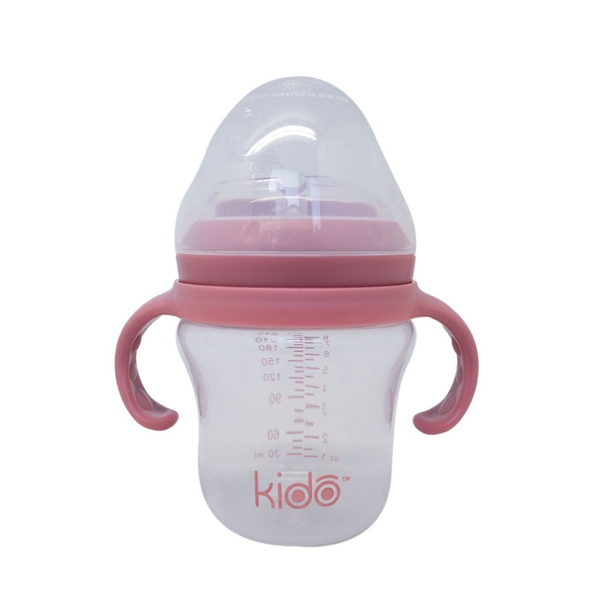 GENERICO - VASO ANTIDERRAME CON ASAS KIDO ROSADO