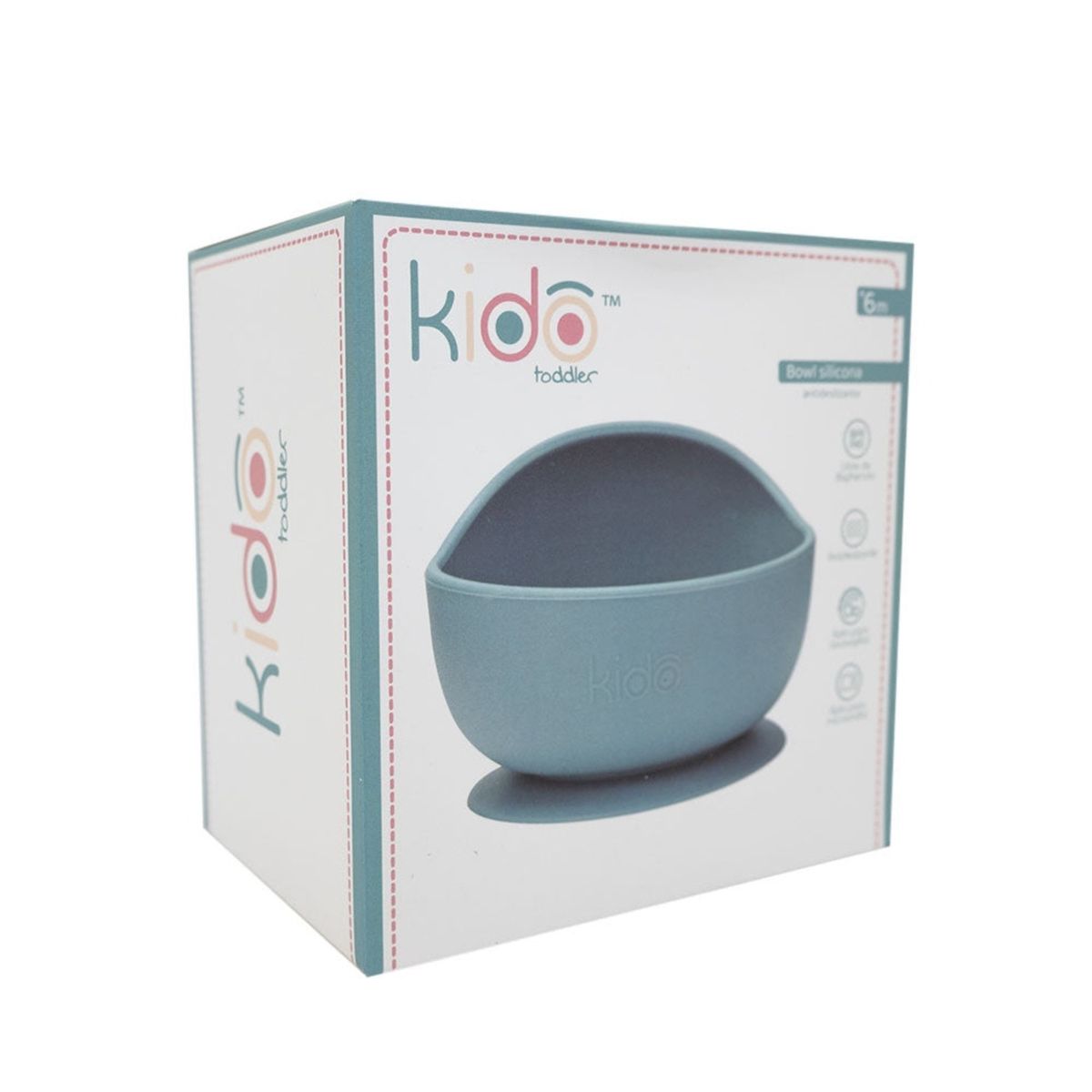 GENERICO - BOWL SILICONA VENTOSA KIDO CELESTE