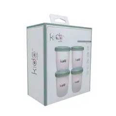 GENERICO - SET 4 VASOS PP DE ALMACENAMIENTO 180ML KIDO