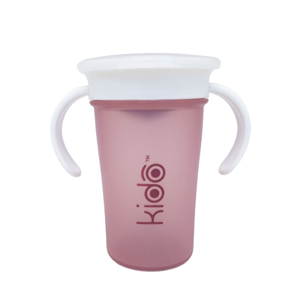 GENERICO - VASO ANTIDERRAME 280ML CON ASAS KIDO ROSADO