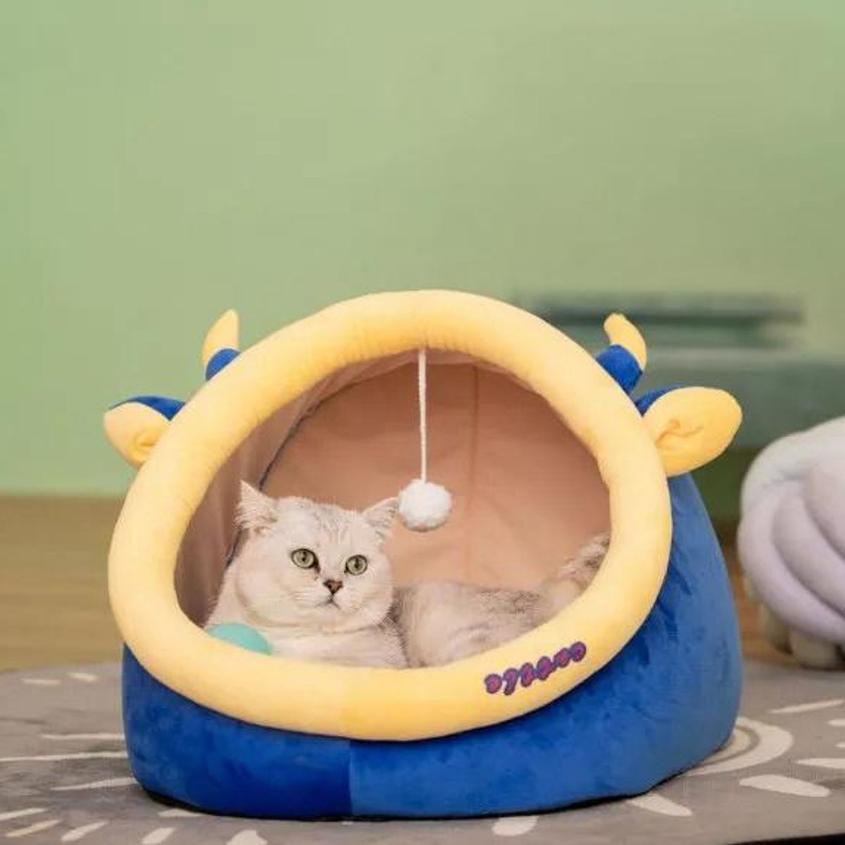 GENERICO - Casa Camita Iglú Acogedora Para Mascotas Perros Gatos Azul