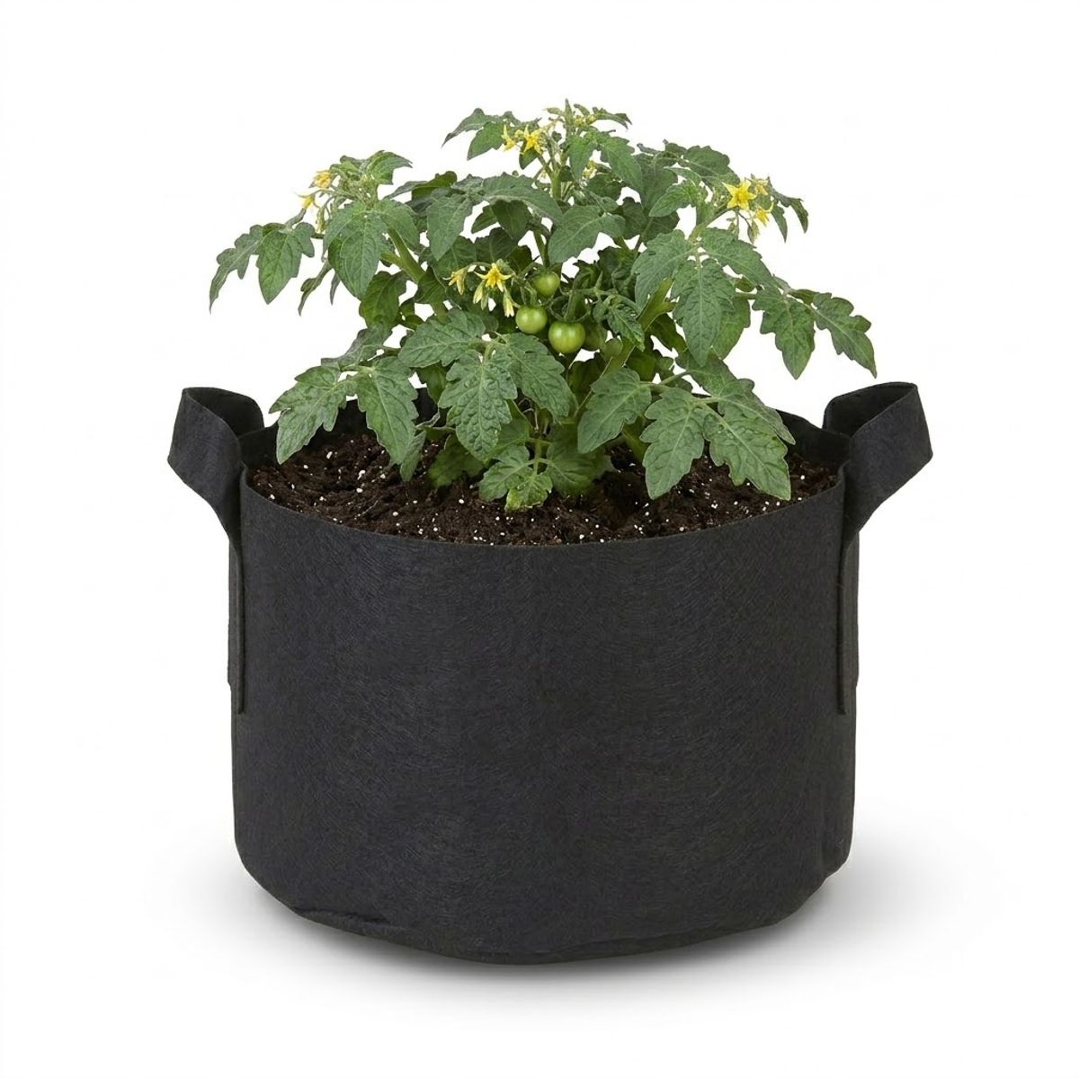 GENERICO - Pack 5 Macetas Redondas Geotextil 18 Litros