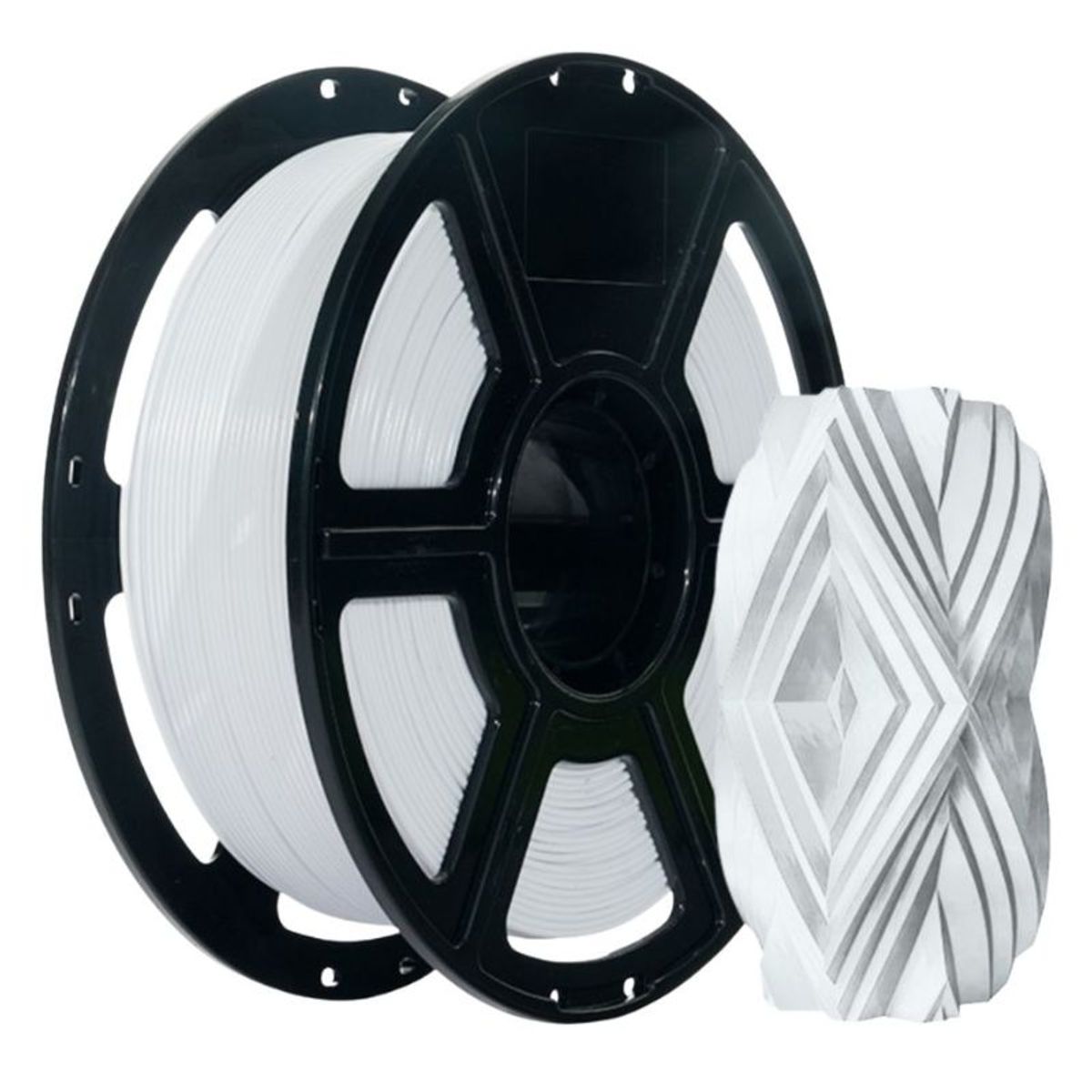 FLASHFORGE - Filamento Pla+ Alta Velocidad Blanco Frio FLASHFORGE