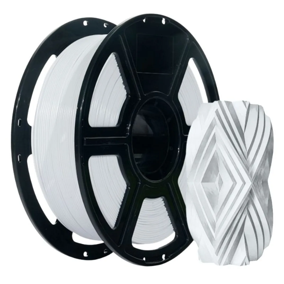 FLASHFORGE - Filamento Pla+ Alta Velocidad Blanco Frio FLASHFORGE