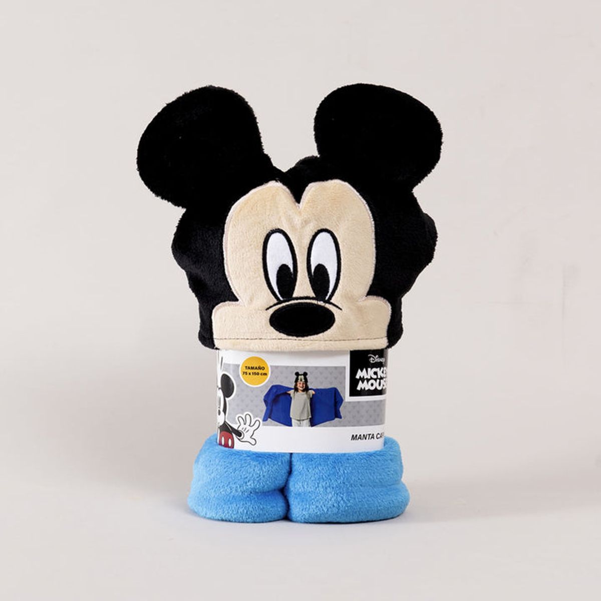 MASHINI - MANTA CAPUCHA INFANTIL 3D 70X150 CM MICKEY