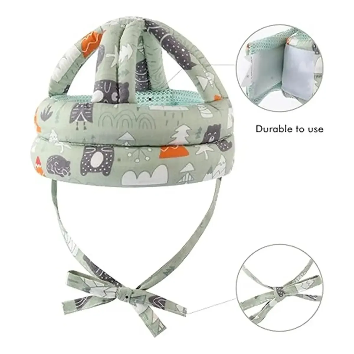 GENERICO - Casco Gorro Protector Anti Golpes Bebe Y Rodilleras Labg