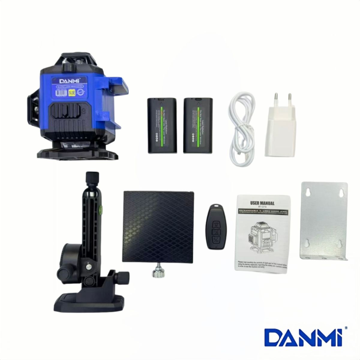 DANMI - Nivel Láser 16 Líneas Auto + 2 Baterías ,danmi