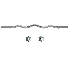 BLU FIT - Barra Pre Olimpica Z cromada collares rosca 120 cm