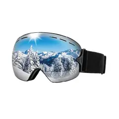 GENERICO - Antiparras Snowboard Ski Uv400 - Antifog - Vtl 13,5 % Silver