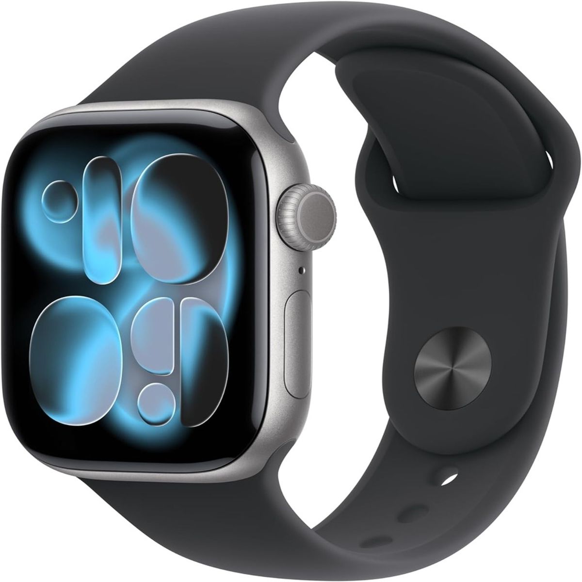 APPLE - Apple Reloj 11 42mm MEQW4 Con Caja De Aluminio Gris Espacial y Correa Deportiva Negro - S/M