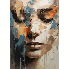 VATYERTY - Cuadro Retrato Abstracto Moderno De Mujer