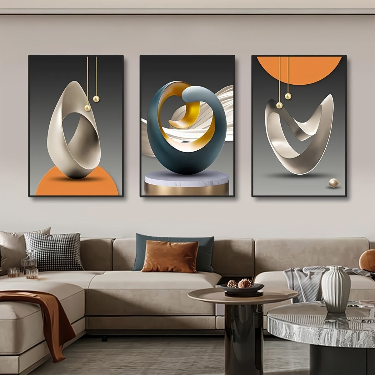 VATYERTY - Set of 3 Pósteres Modernos En Lienzo