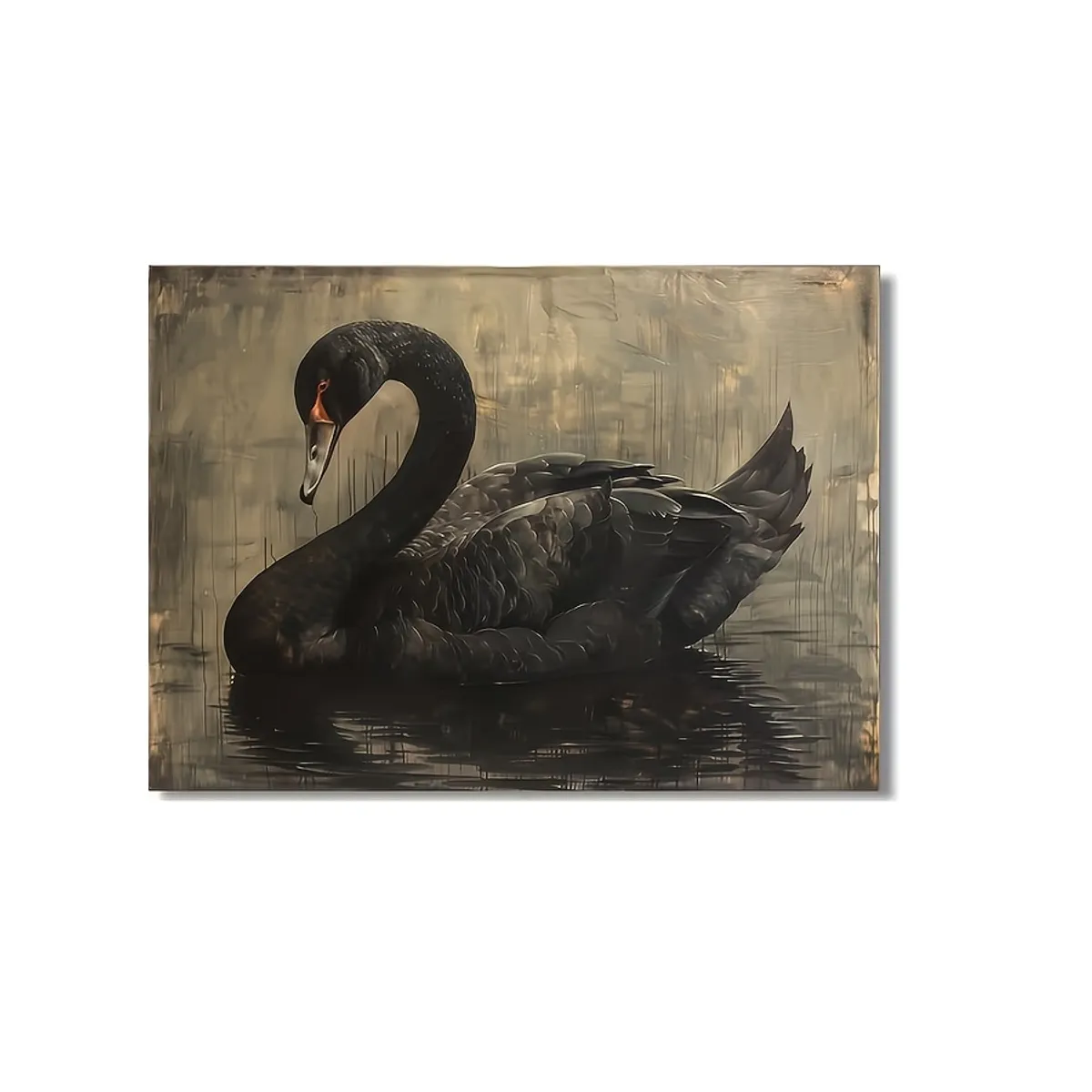 VATYERTY - 1 Elegante Lienzo Gótico De Cisne Negro - Sin Marco