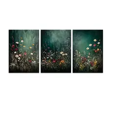 VATYERTY - Tres Juegos De Impresiones Vintage De Flores Silvestres Verdes