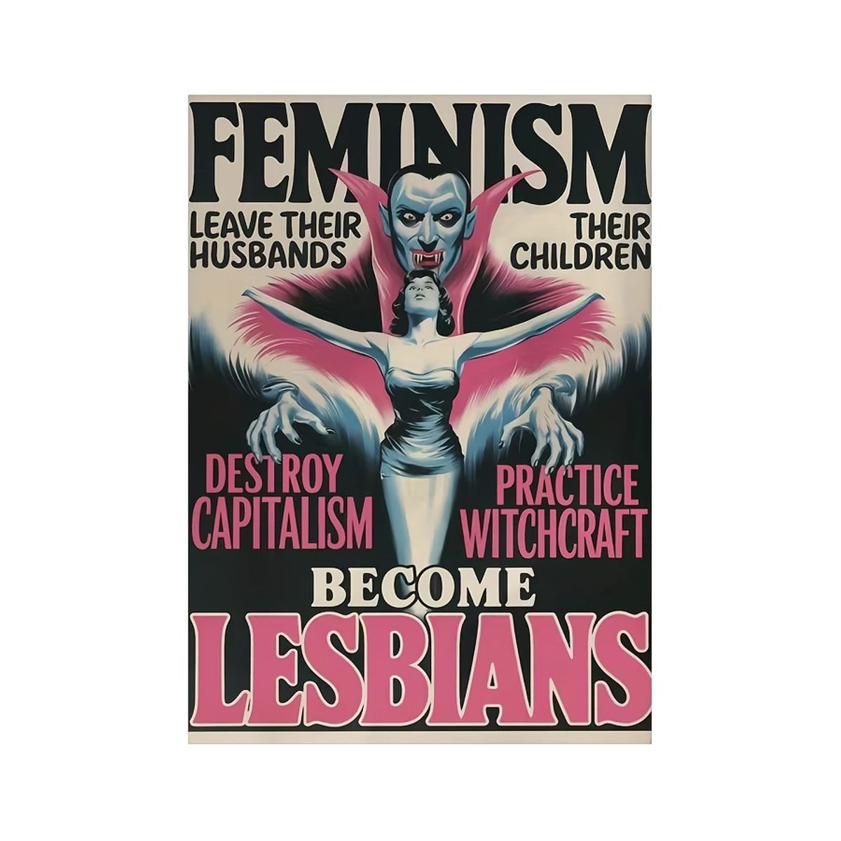 VATYERTY - 1 Póster Feminista De Lienzo Estilo Cómic, Decoración De Pared Feminista