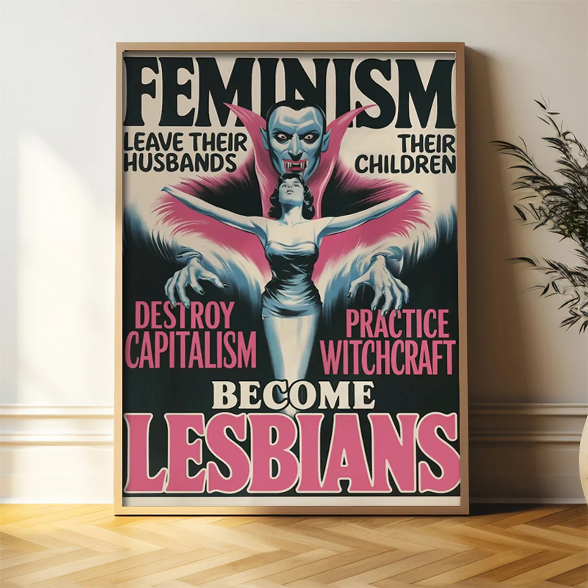 VATYERTY - 1 Póster Feminista De Lienzo Estilo Cómic, Decoración De Pared Feminista