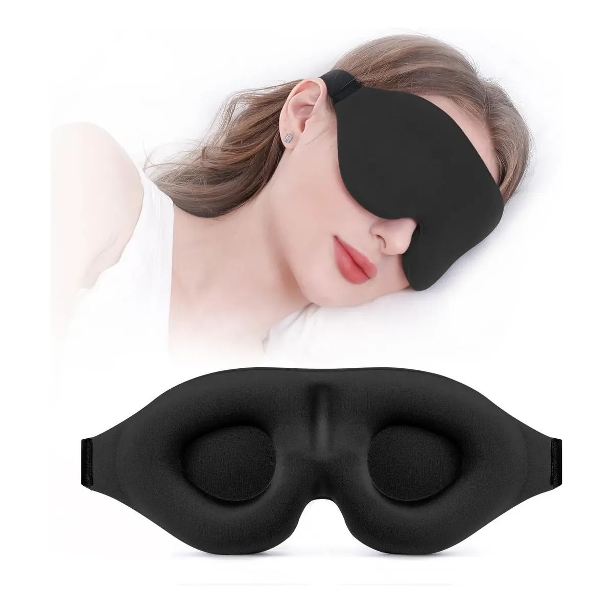 KUANGYE - 3d Antifaz Para Dormir No Presiona Ojos Ajustable Sueño