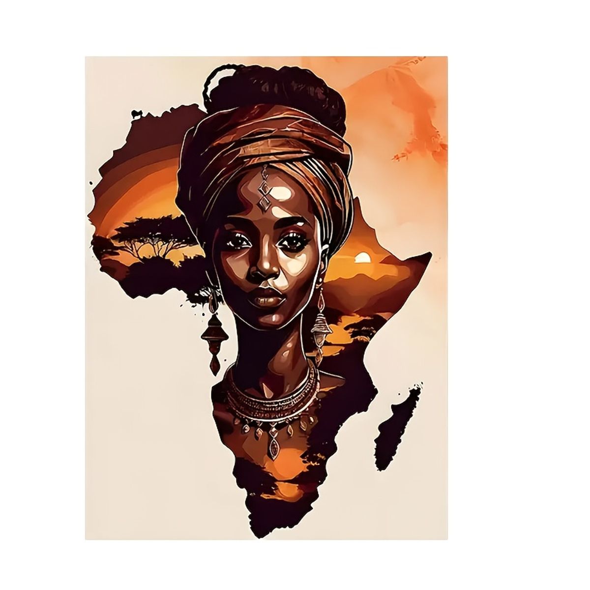 VATYERTY - Impresión Artística En Lienzo De Mujeres Tribales Africanas Modernas