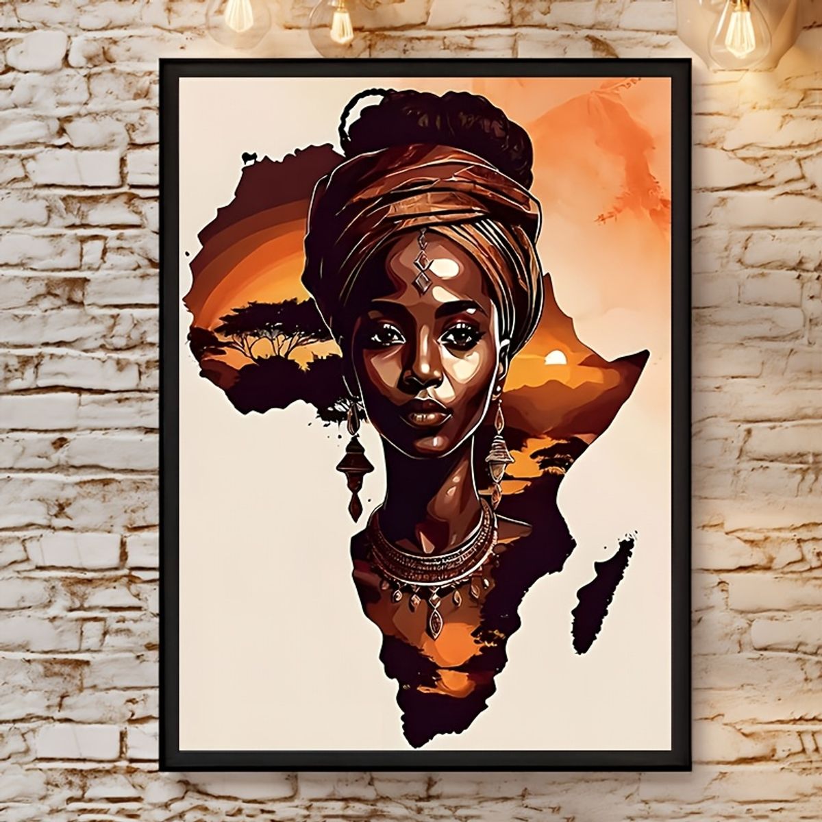 VATYERTY - Impresión Artística En Lienzo De Mujeres Tribales Africanas Modernas