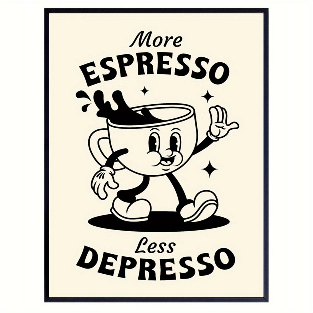 VATYERTY - Pósteres De Lienzo Más Espresso Menos Depresso