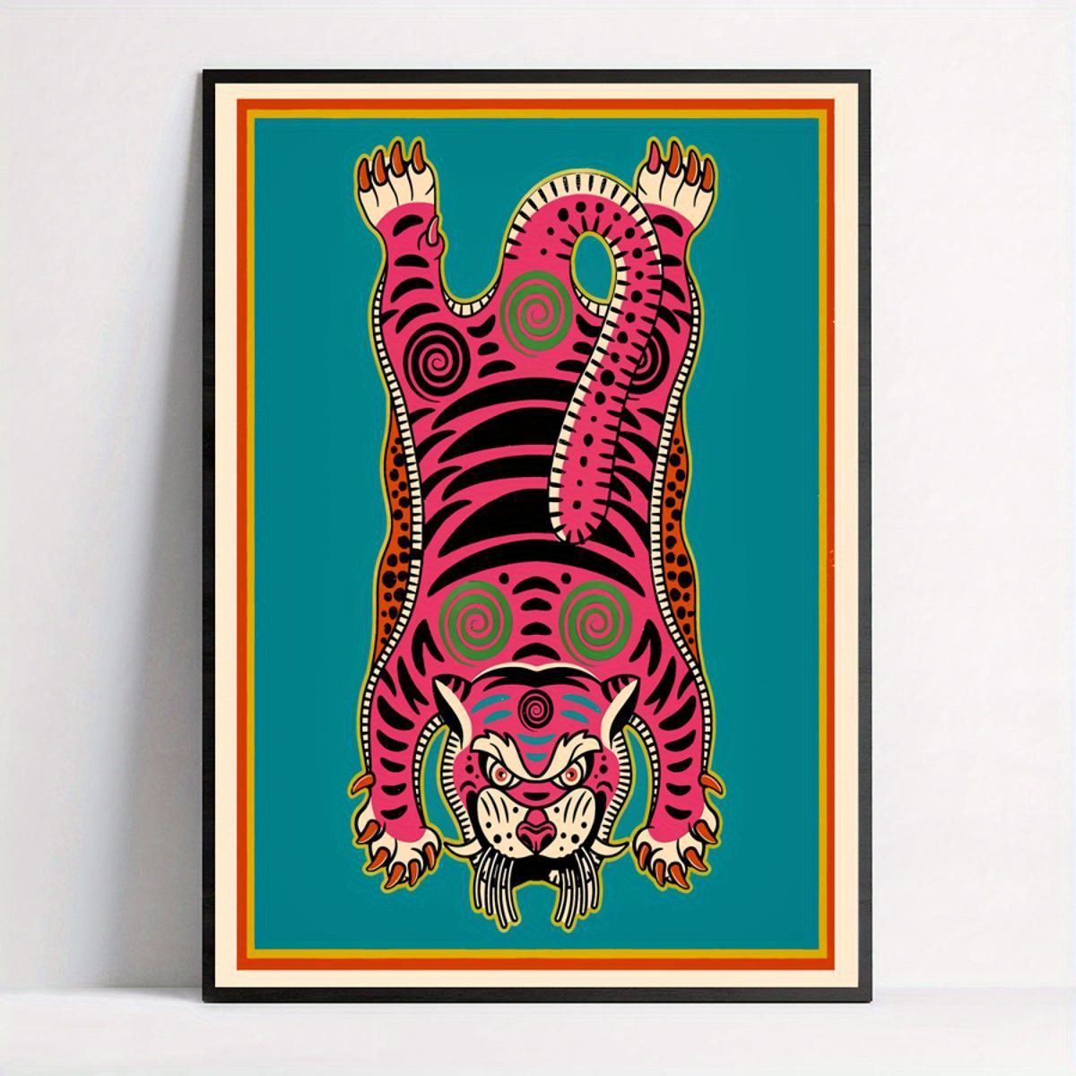 VATYERTY - Póster De Lienzo De Tigre Tibetano Sin Marco