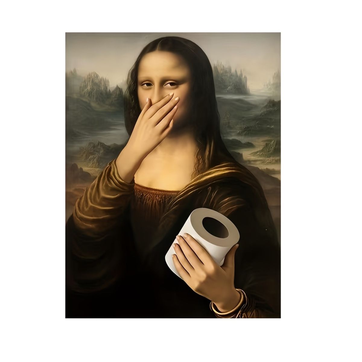 VATYERTY - Póster Impreso En Lienzo Con Meme Divertido De Baño Sin Marco